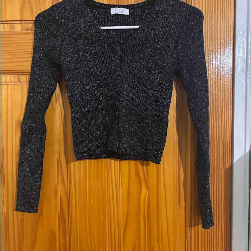 Primark Black Glitter Kids Camisole